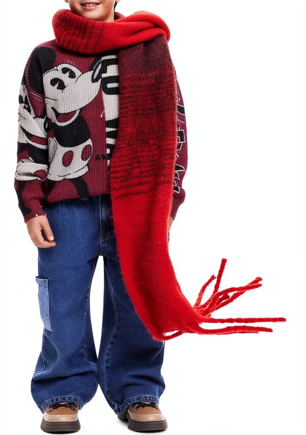 Felpa Bambini Desigual Red Collo Rotondo Manica Lunga