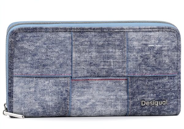 Portafoglio donna Desigual denim lungo organizzato Fiona