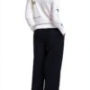 Felpa Desigual stampa floreale donna comoda nero bianco-1