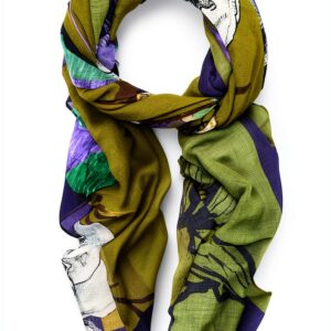 Sciarpa Desigual twill motivo animali unisex adulto-0