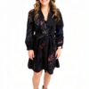 Desigual Donna Maglietta Stampa Arty Collo V Nero-7