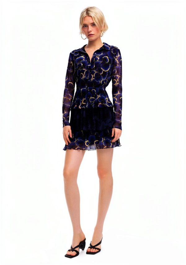 Desigual camicia donna multicolore colletto a camicia manica-1
