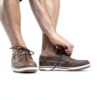 Sebago Triton Scarpe da barca in pelle cerata Cannella Marrone-1