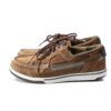Sebago Triton Scarpe da barca in pelle cerata Cannella Marrone-3