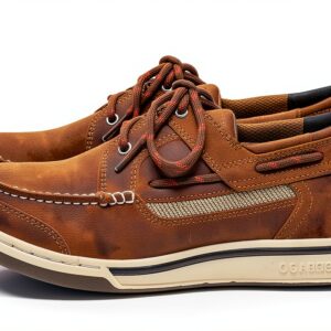 Sebago Triton Scarpe da barca in pelle cerata Cannella Marrone-0