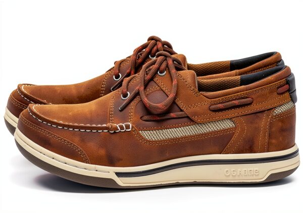 Sebago Triton Scarpe da barca in pelle cerata Cannella Marrone-0