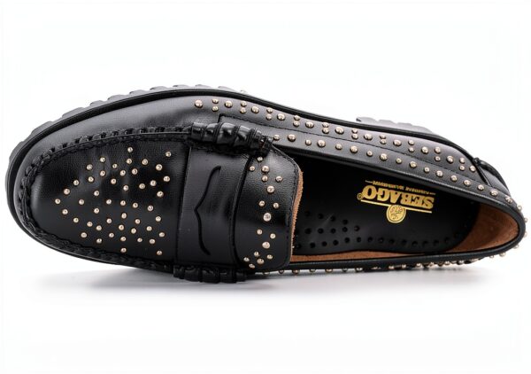 Sebago Mocassino Dan Lug Stud 731278W Nero Taglia 40-4