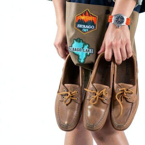 Scarpa da barca Sebago Schooner Crazy Horse Marrone Tan 12-1