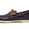 Portland MARTELLATO Scarpe da Barca in Pelle Blu Navy-2