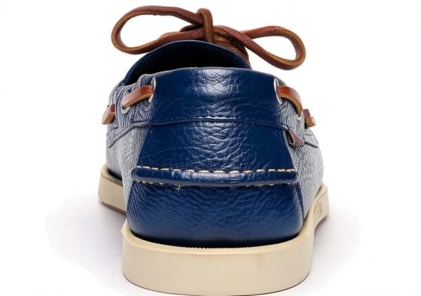 Portland MARTELLATO Scarpe da Barca in Pelle Blu Navy-4