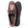 Sebago Endeavor - Scarpe da barca impermeabili, in pelle, da uomo, con fodera in pelle, allacciatura a 360 gradi e suola antiscivolo che non lascia segni, da uomo, Gomma marrone, 46 EU-5