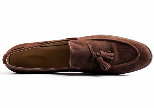 rismart Uomo Fatto a Mano Nappe Mocassini Scamosciato Scivolare su Formale Loafers Scarpe-5