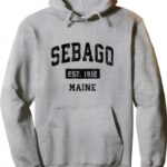 Felpa con Cappuccio Sebago Maine ME Vintage Sports Stabilito Navy-0