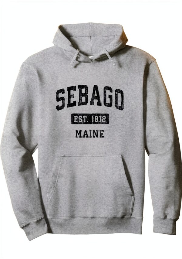 Felpa con Cappuccio Sebago Maine ME Vintage Sports Stabilito Navy-0