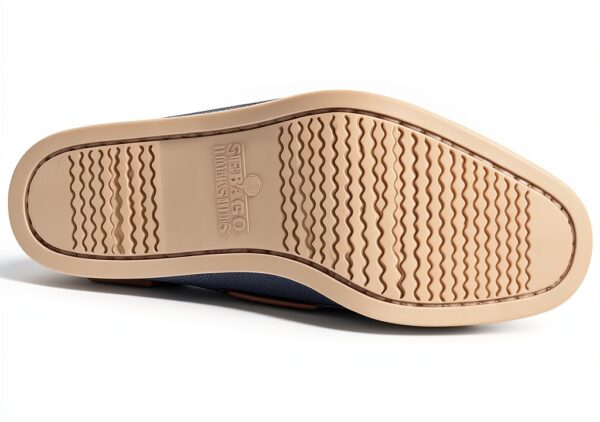 Portland MARTELLATO Scarpe da Barca in Pelle Blu Navy-1