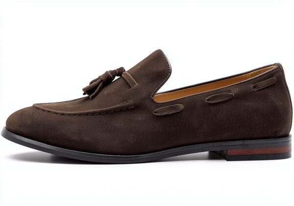 rismart Uomo Fatto a Mano Nappe Mocassini Scamosciato Scivolare su Formale Loafers Scarpe-1