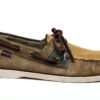 Sebago Mocassino in Pelle Sebago modello ROSSISLAND JIB SHADOW da Uomo colore Military Green - Gre - Composizione : Pelle Verde Military Green - Gre-1
